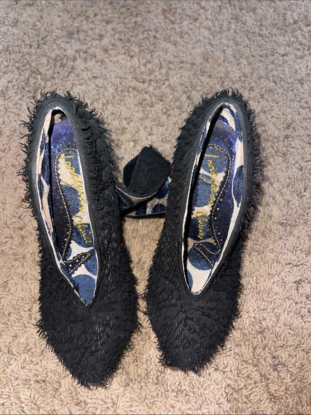 Irregular Choice Black Fringed Platform Mary Jane Heels - Picture 11 of 11